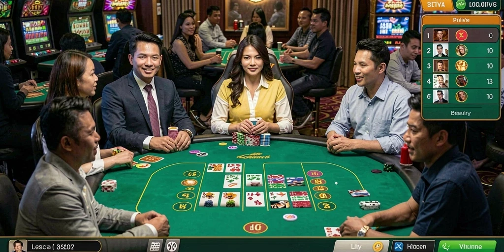 Menu permainan dengan pilihan yang beragam.